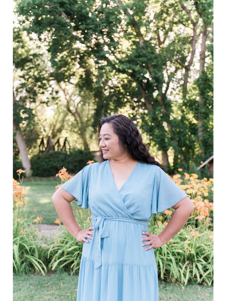 Peony Alley - Vendita all'ingrosso Vestito - Donna - Abito midi tinta unita color ambra8