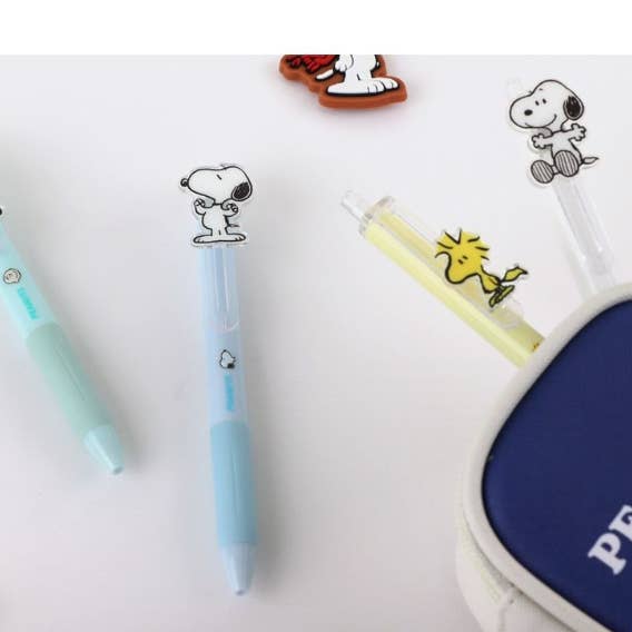 K_Wonderland - Wholesale Pen - Peanuts Chracters Clip Ballpoint Pen 0.5mm Black