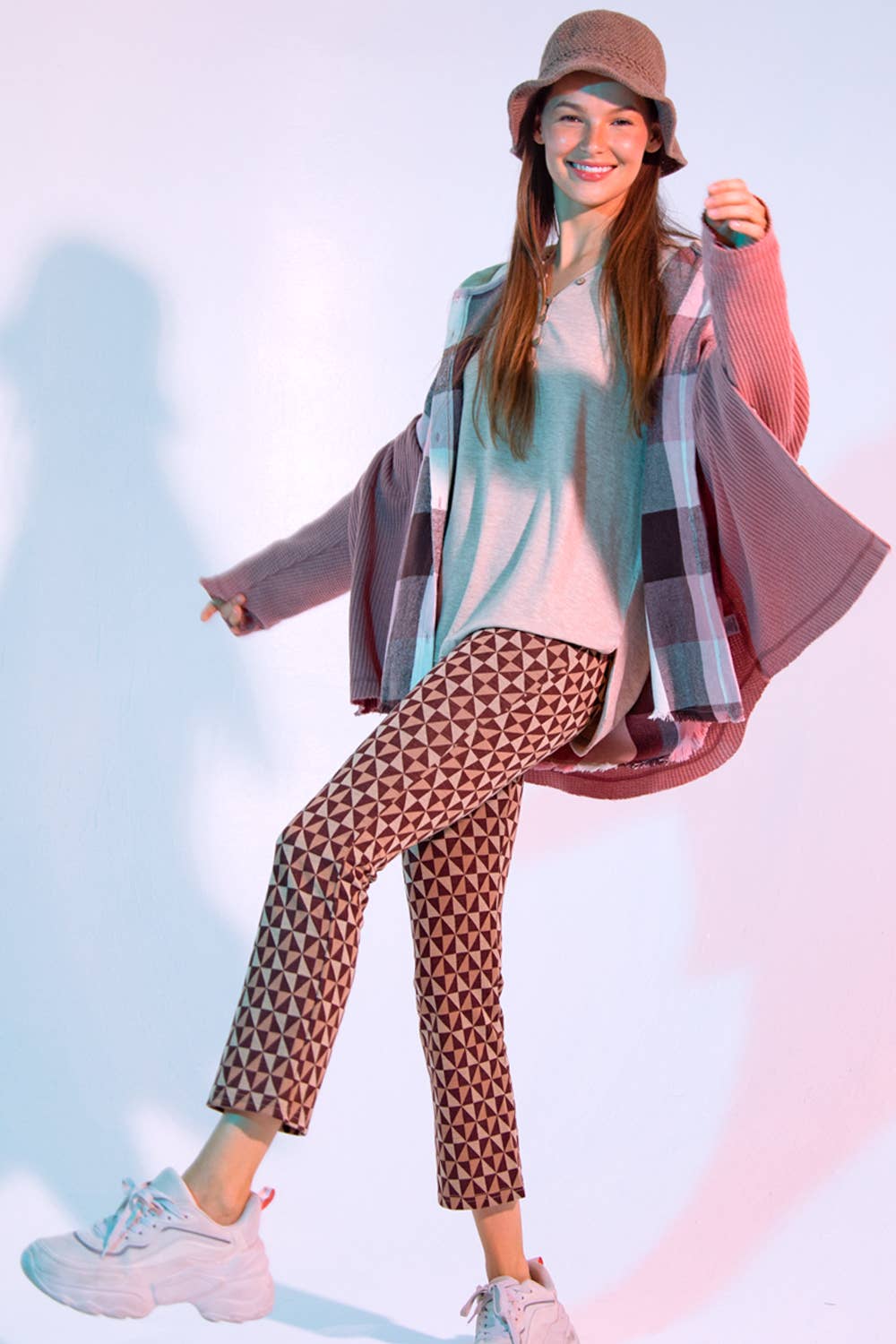 VERY J – Calças - Mulher por atacado – Calça fit de leggings estampada NP700952