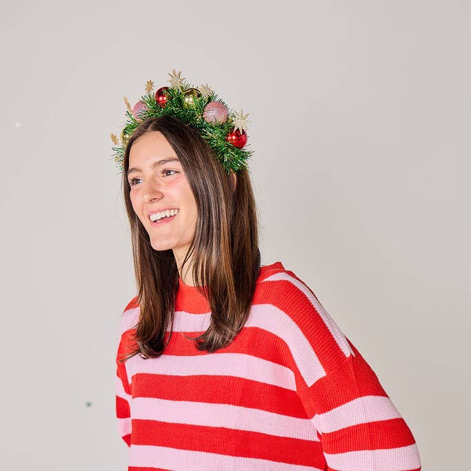 Packed Party - Wholesale Party Hat/Crown - Deck the Halls Wreath Novelty Headband2
