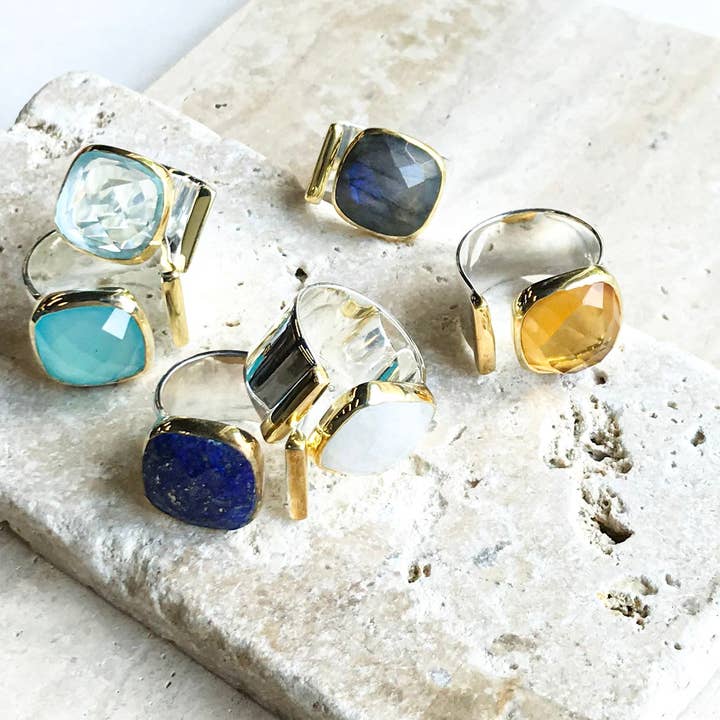 Treisi - Wholesale Cocktail/Statement Ring - Statement Ring in Gold and Silver