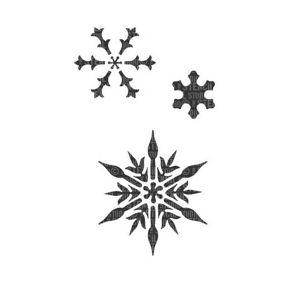 Pochoir flocons de neige pour la vente par The Stencil Studio