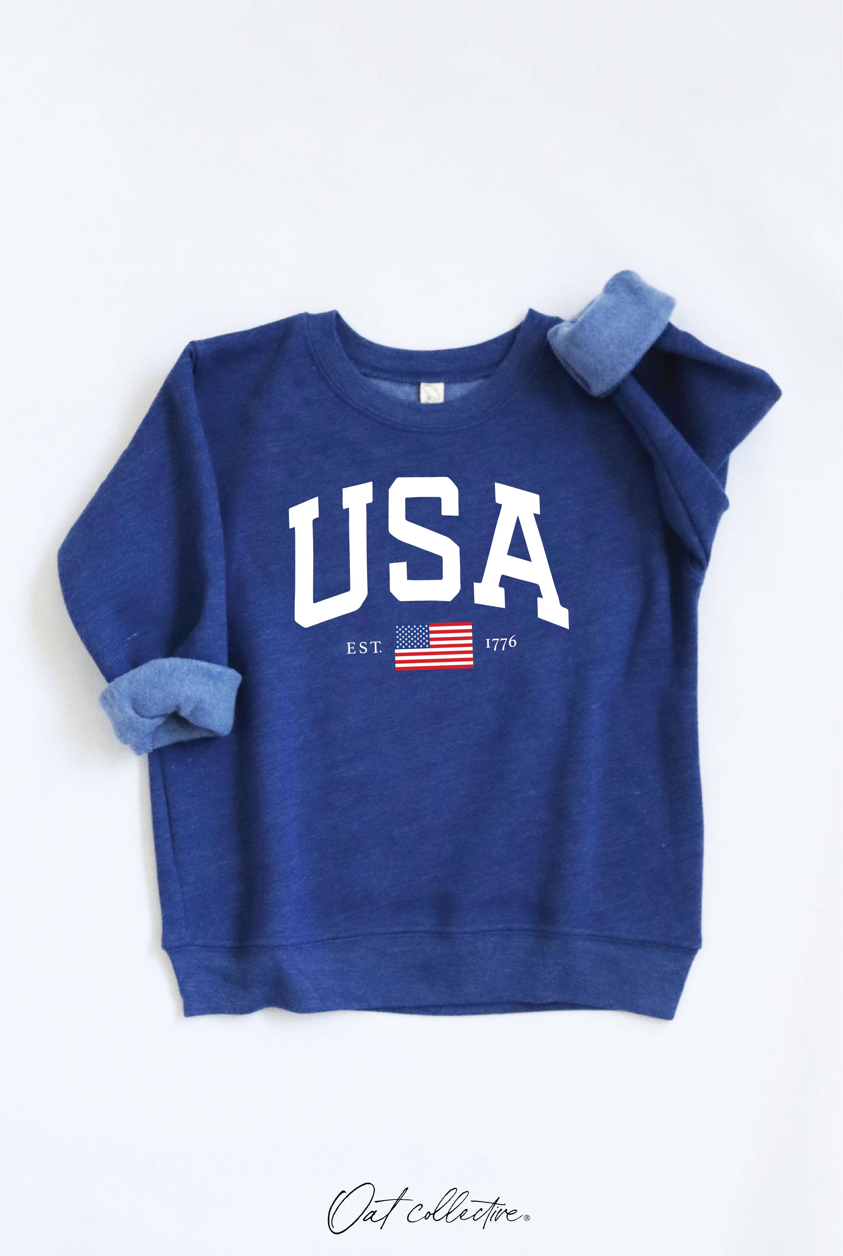 OAT COLLECTIVE - Wholesale Sweatshirt - Kids - USA EST.1776 PRINT Toddler Graphic Sweatshirt2