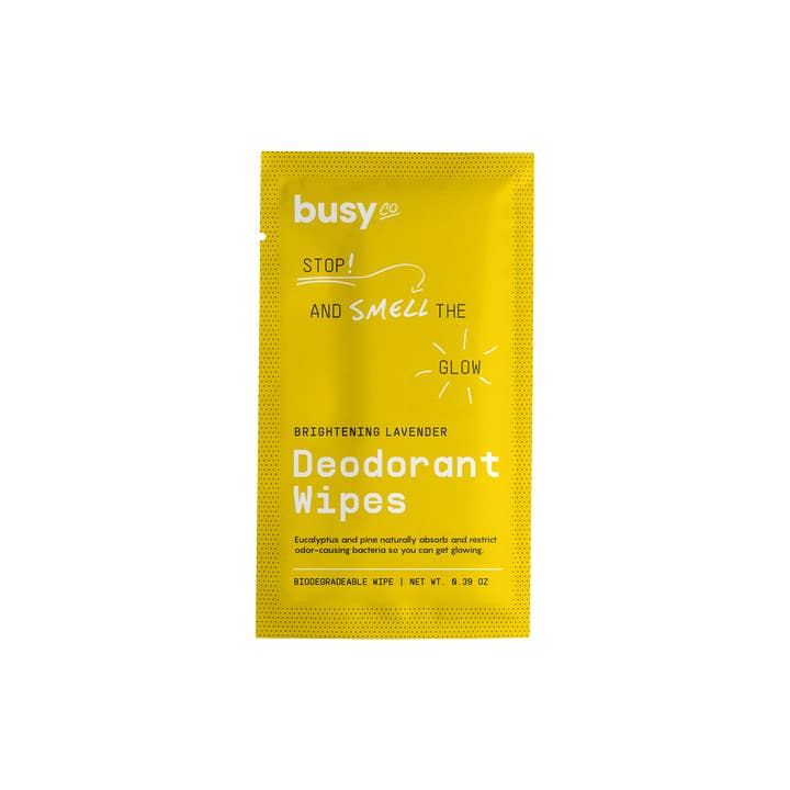 Busy Co - Wholesale Deodorant - Unisex - Calm Deodorant Wipes Singles BULK PACK1