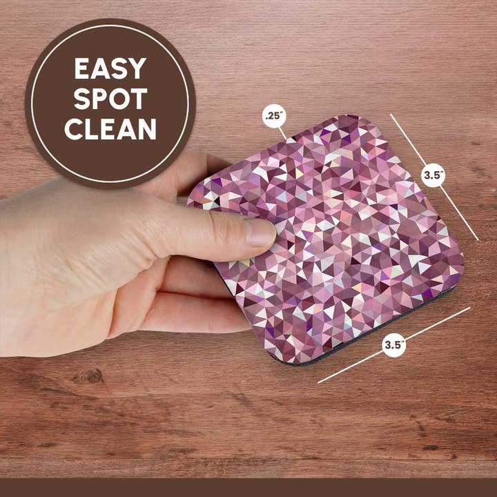 3dRose - Wholesale Coasters - 3dRose, Modern Pink Polygon Pattern, Coaster13