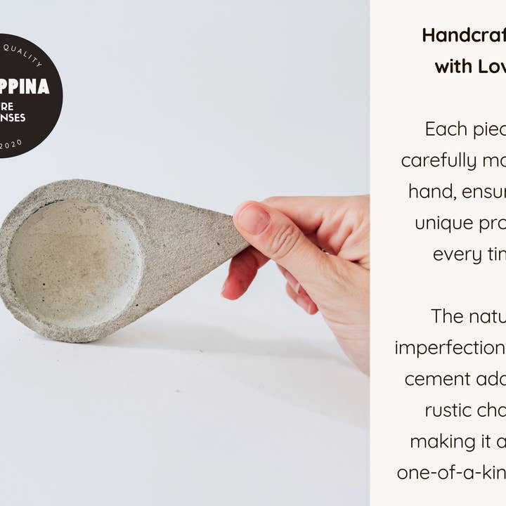 Giuseppina Shop - Vente Porte-encens - Porte-encens en béton fait main avec bâton Palo Santo offert4