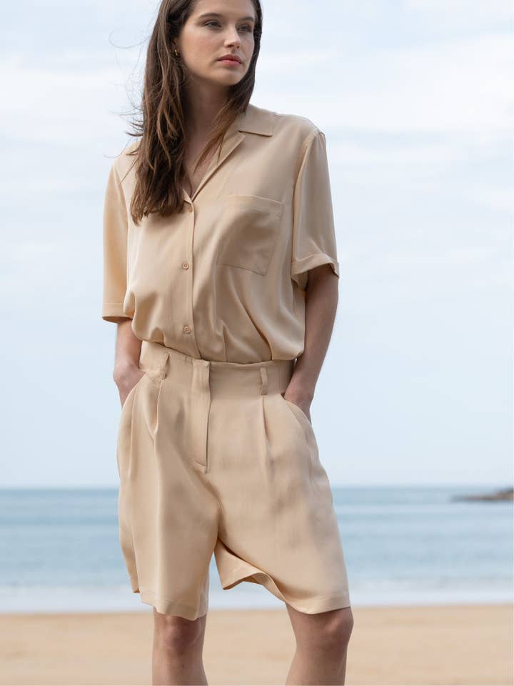 Vivienne Silk Bermuda for wholesale by Bel Cashmere S.C.