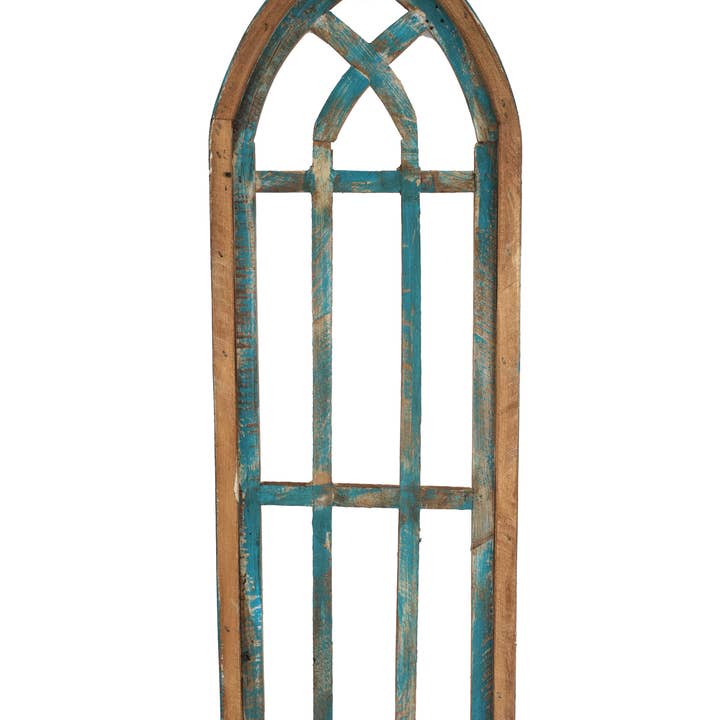 My Amigos Imports - Wholesale Wall Accent - Cathedral Wall Wood Windows-Set 3-WH-Wall Decor-Turquoise