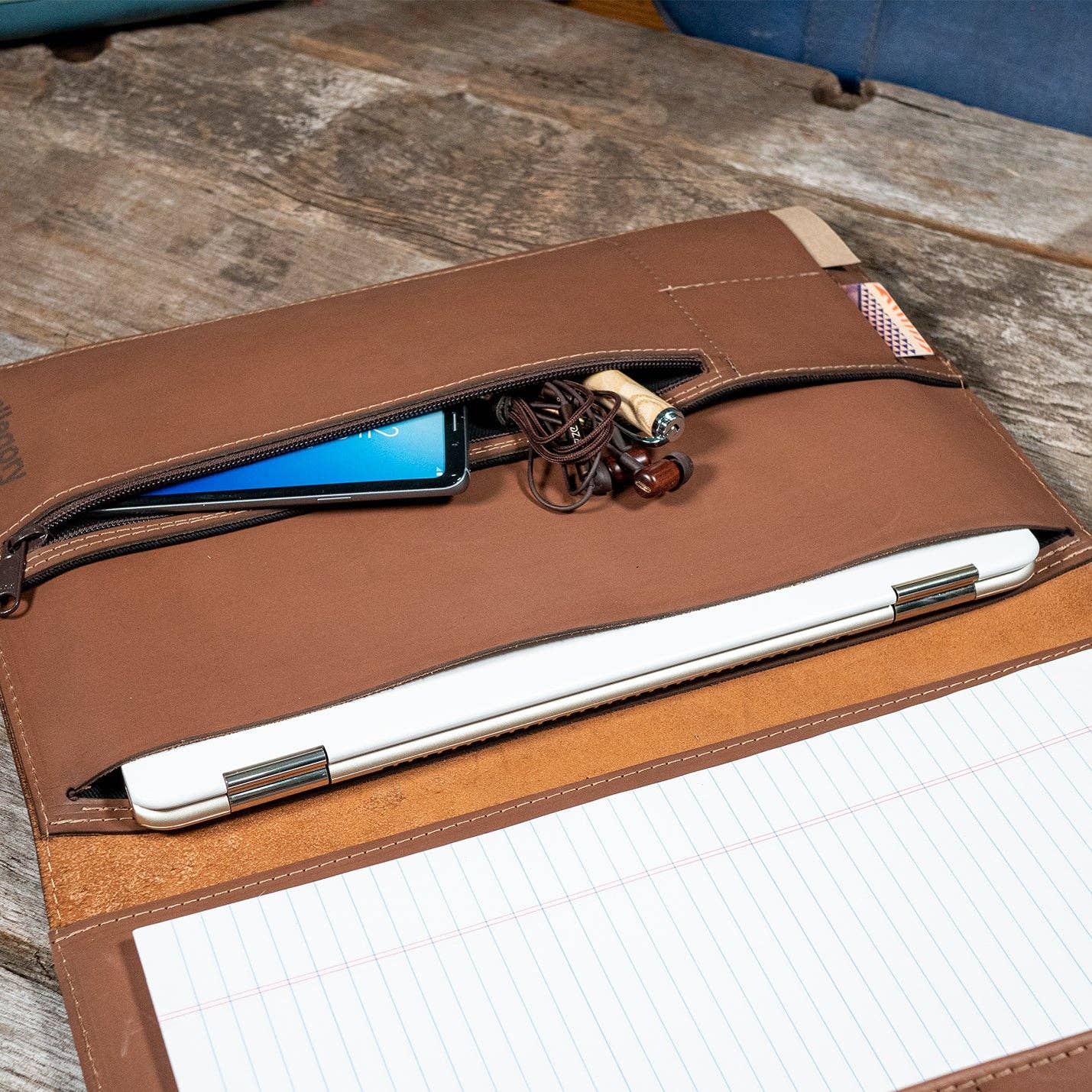 Allegory Handcrafted Goods - Wholesale Laptop/Tablet Case - Unisex - Walker Legal Portfolio | Leather Padfolio & Laptop Case for Legal Pads8