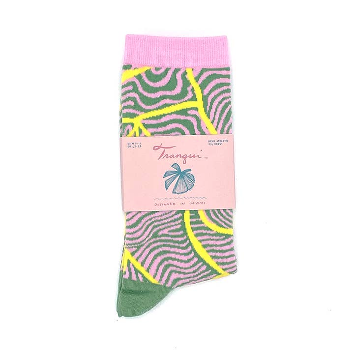 Chaussettes habillées : Squiggly Pink Land pour la vente par Tranqui Prints