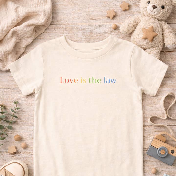Toddler Tee "Love Is the Law" Kids T-Shirt for wholesale by Cray Clothing Company