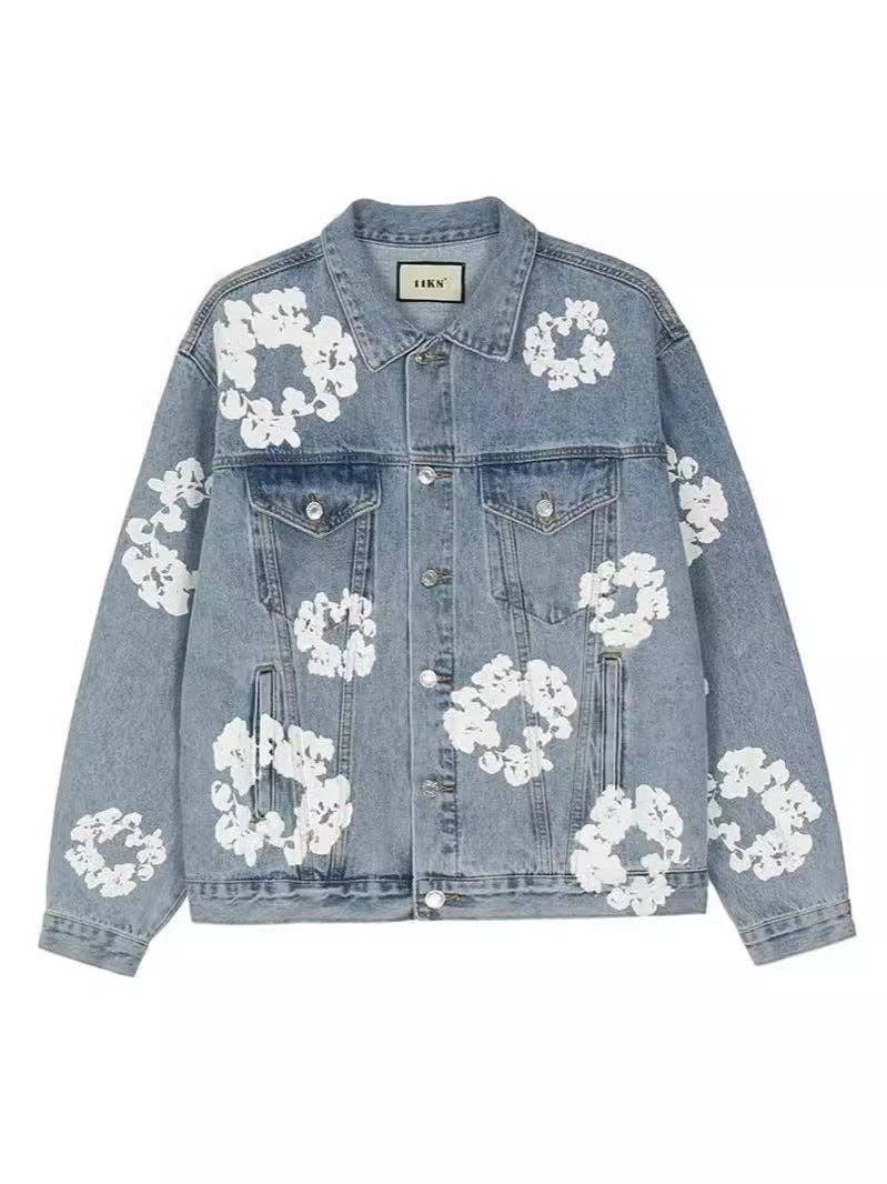 SALINA TRADING INC - Wholesale Top & Pant Set (NOT Loungewear) - Men's - Graffiti Print Denim Jacket And Jeans Set For Men6