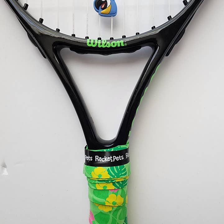 Racket Pets - Wholesale Sporting Accessories - Parrot Tennis Overgrip Tape and Matching Shock Absorbing 3