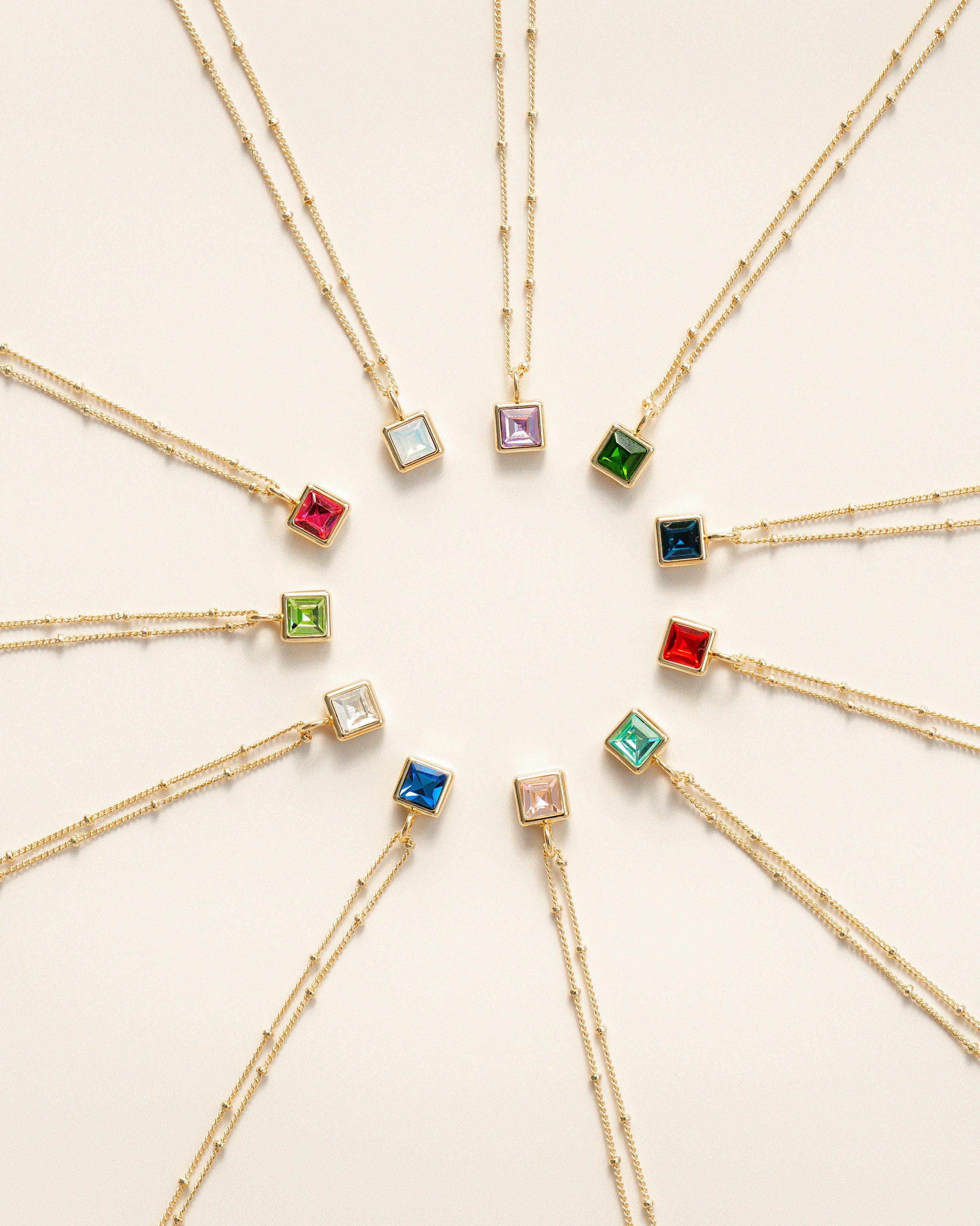 Lucky Feather – wholesale Hänge-/berlockhalsband – Födelsestenflaska Halsband - Guld - Juli/Pärla4