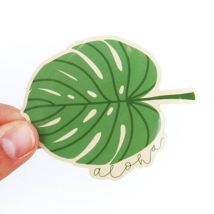 Autocollant en vinyle feuille tropicale Aloha pour la vente par Union Made
