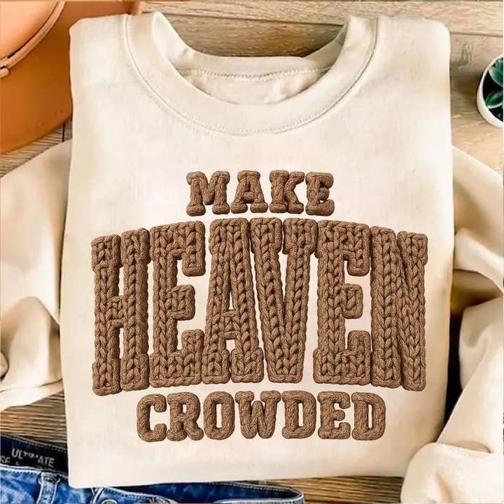 Make Heaven Crowded Faux Yarn Sweatshirt for wholesale by Stitched in Honey