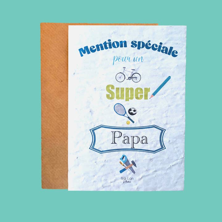 Super Dad Pflanzbare Karte für den Großhandel von Iza lan Atelier
