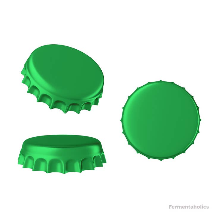 Fermentaholics - Wholesale Bottle/Wine Opener - Fermentaholics Green Beer Bottle Caps - 144 Count7