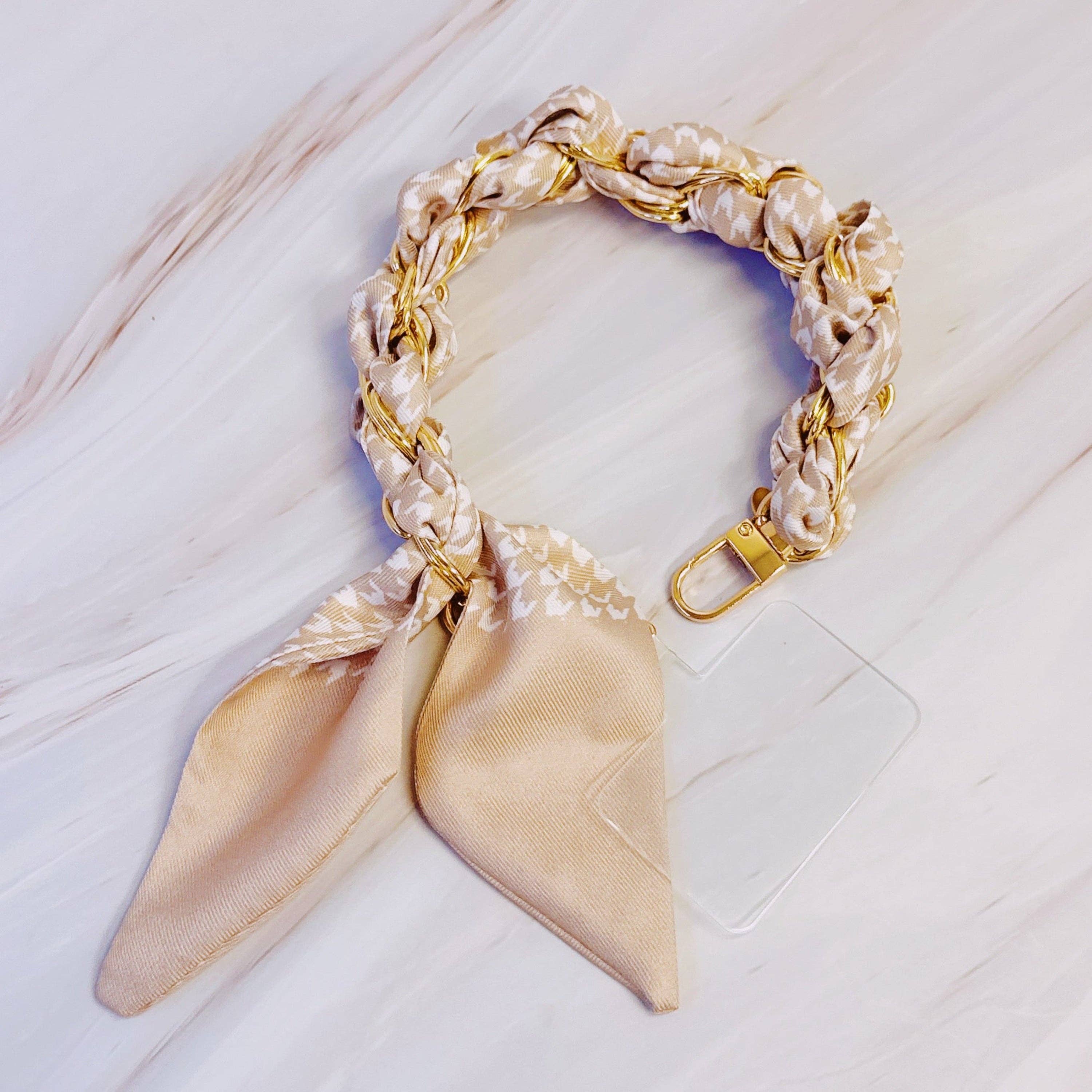 Ellison+Young – wholesale Phonecase strap – Braided Scarf Chain Phone Lanyard1