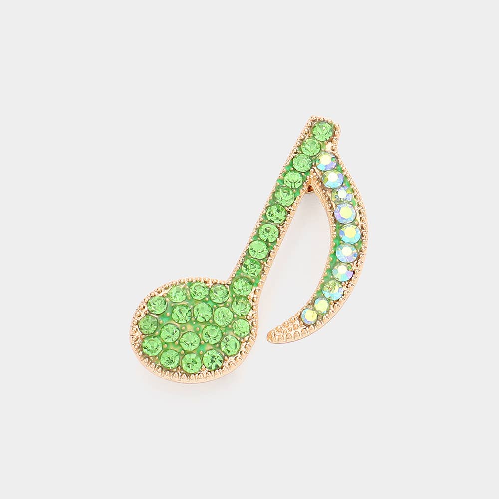 Sensibling Corp. - Wholesale Brooch - Rhinestone Paved Musical Note Pin Brooch3