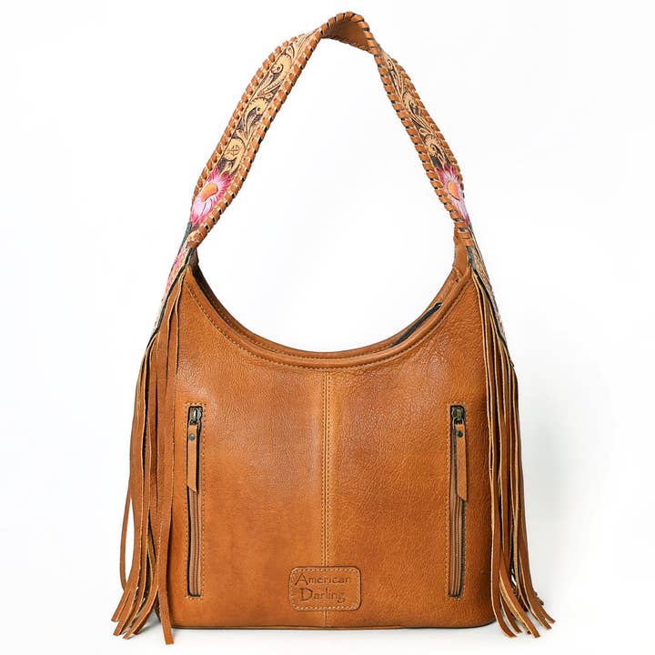 LS Western - Wholesale Shoulder bag – women's - LC-ADBG803 Annie Western Hobo Bag Hair-On Cowhide & Tooled Leather Shoulder Purse29