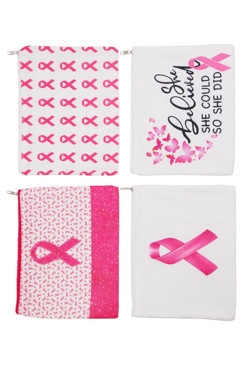 Cap Zone - Wholesale Clutch Bag - Women's - Breast Cancer Awareness Zipper Clutch Purse Bag1