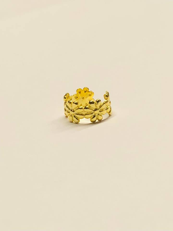 Silver Floral Ear Cuff | Silver 925 for wholesale by DEMARCA