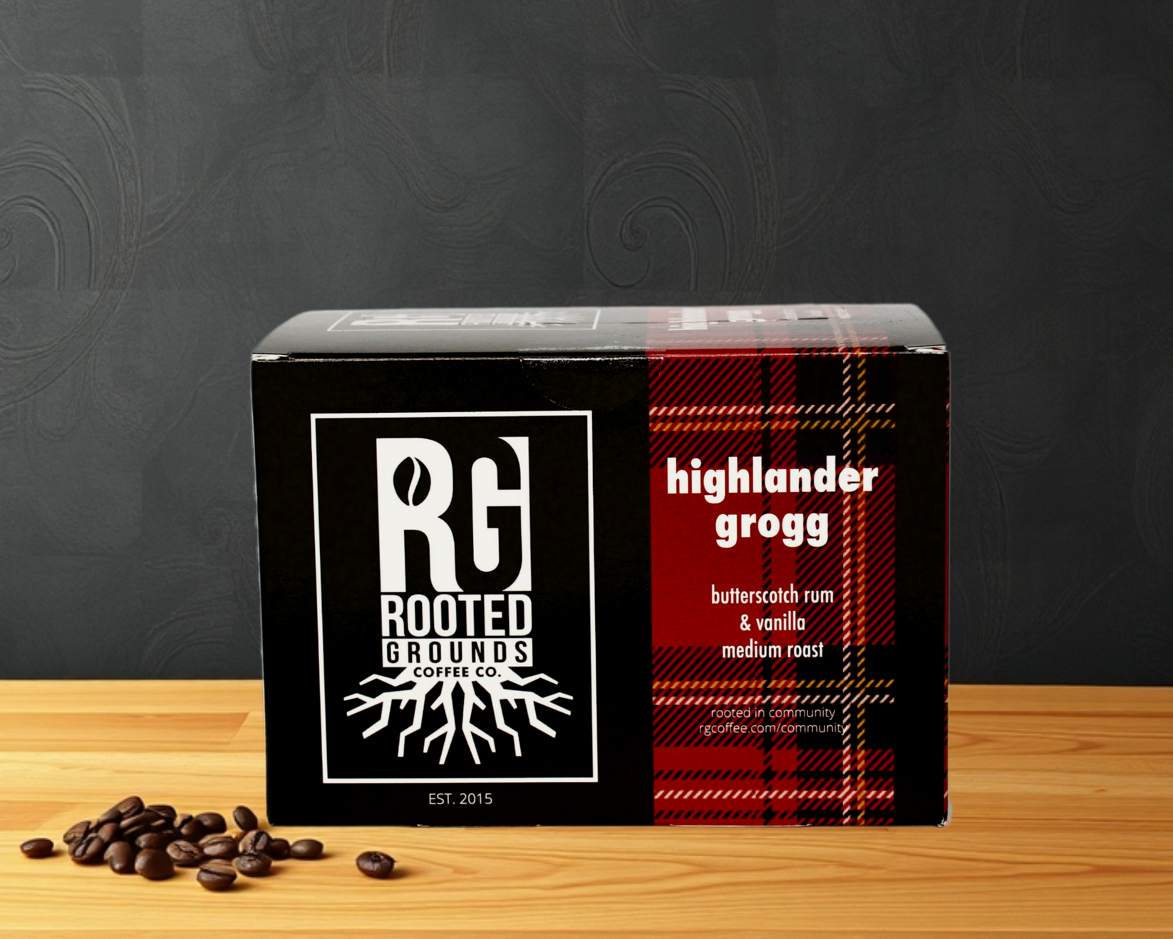 Shop The King - Wholesale Disposable Cup - Rooted Grounds K-Cup Highlander Grogg 12ct0