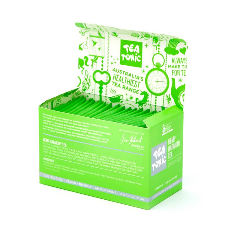 Tea Tonic - Wholesale Tea Bags - Hemp Harmony Tea 20 Tea Bags - Box
