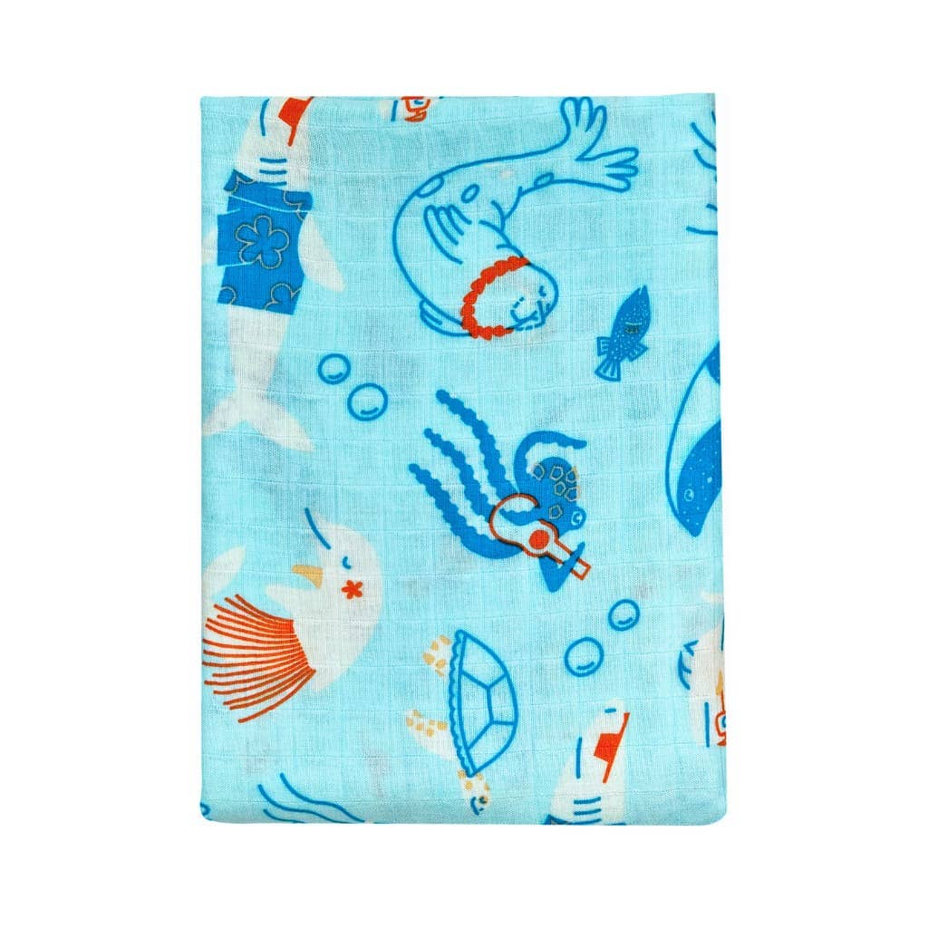 Coco Moon - Wholesale Swaddle - Baby - Reef Rascals Muslin Swaddle0