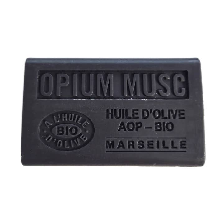 AOP - Biologische Olivenölseife Opium - Moschus für den Großhandel von Savons.nl - Savon de marseille distributeur