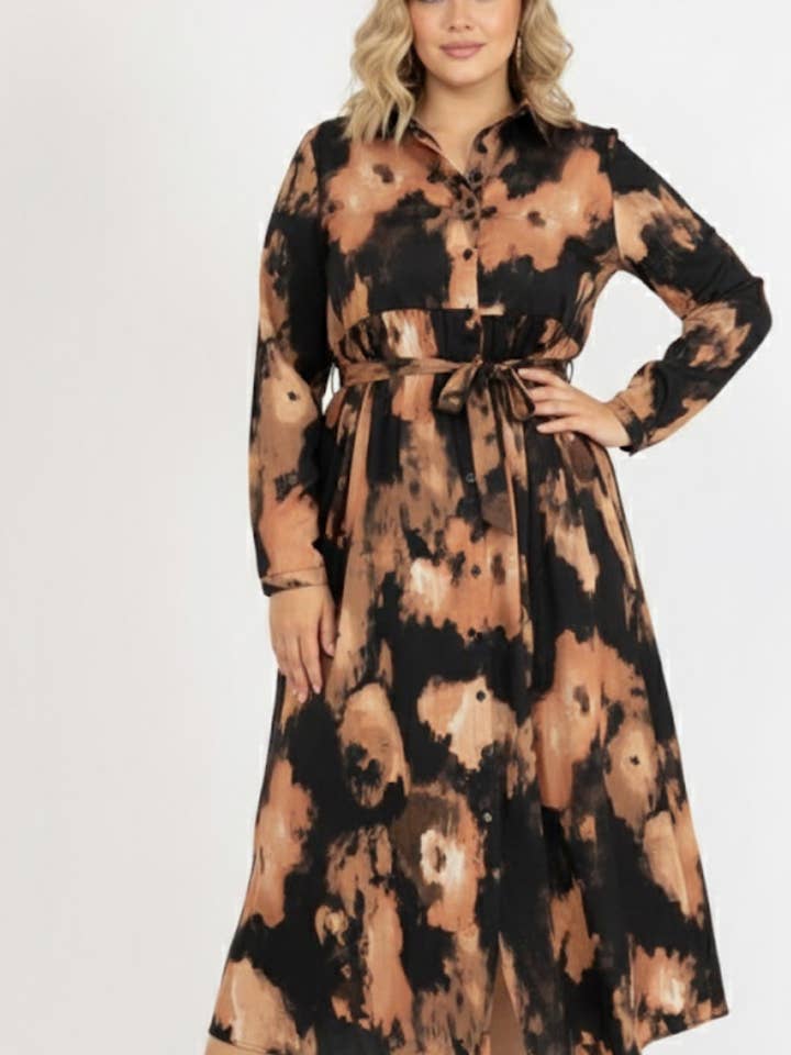 lp14372Lange jurken met lelieprint lilieplus+ voor wholesale door Lilie Rose