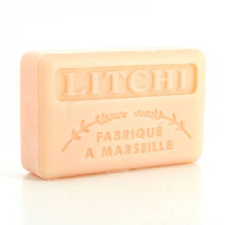 Litchi - French soap with organic shea butter 125g for wholesale by Au Savon de Marseille