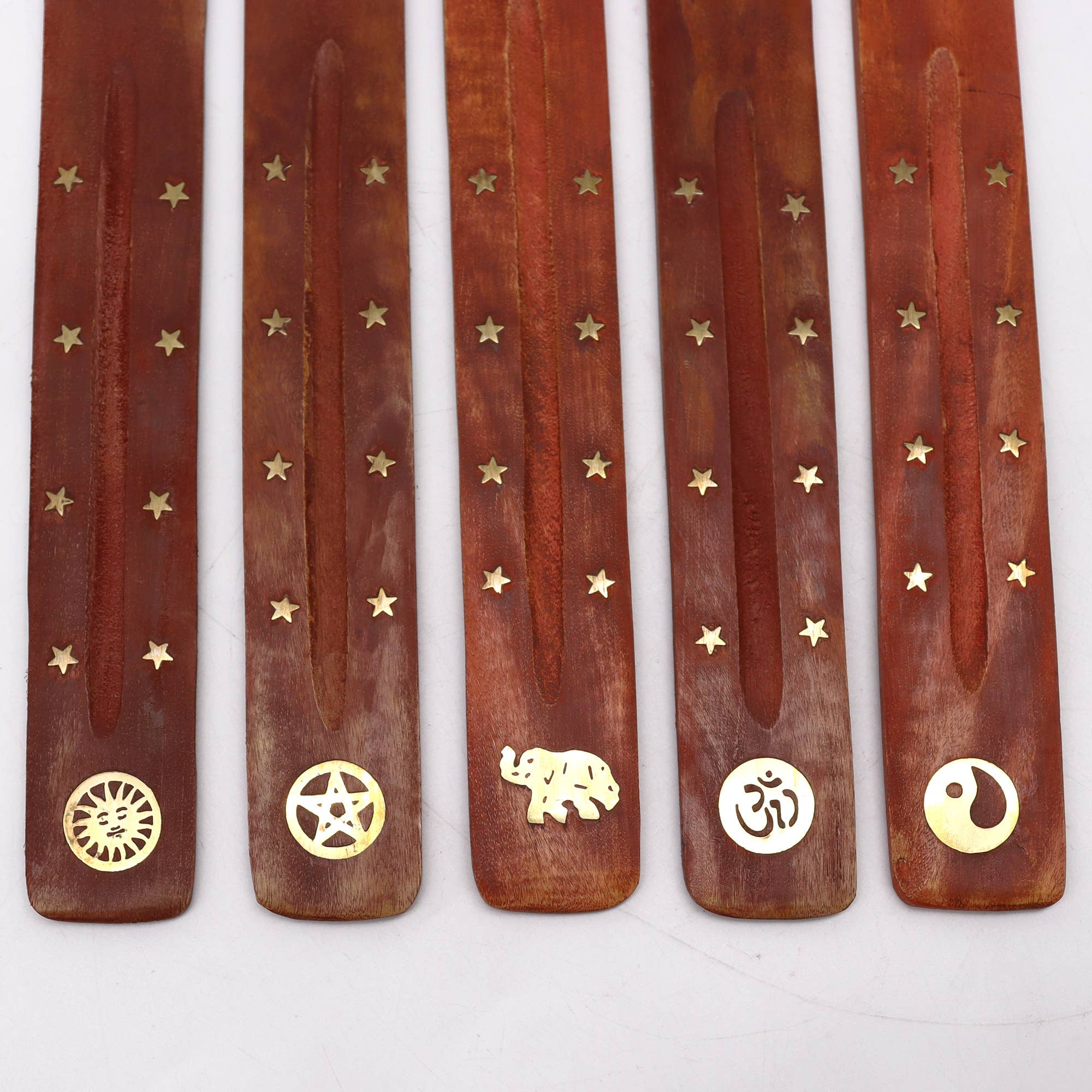 Ancient Wisdom - Wholesale Incense - Brass Inlaid Ashcatcher - Mango Wood5