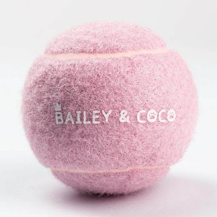 Dog Tennis Ball Toy - Pink for wholesale by Bailey and Coco