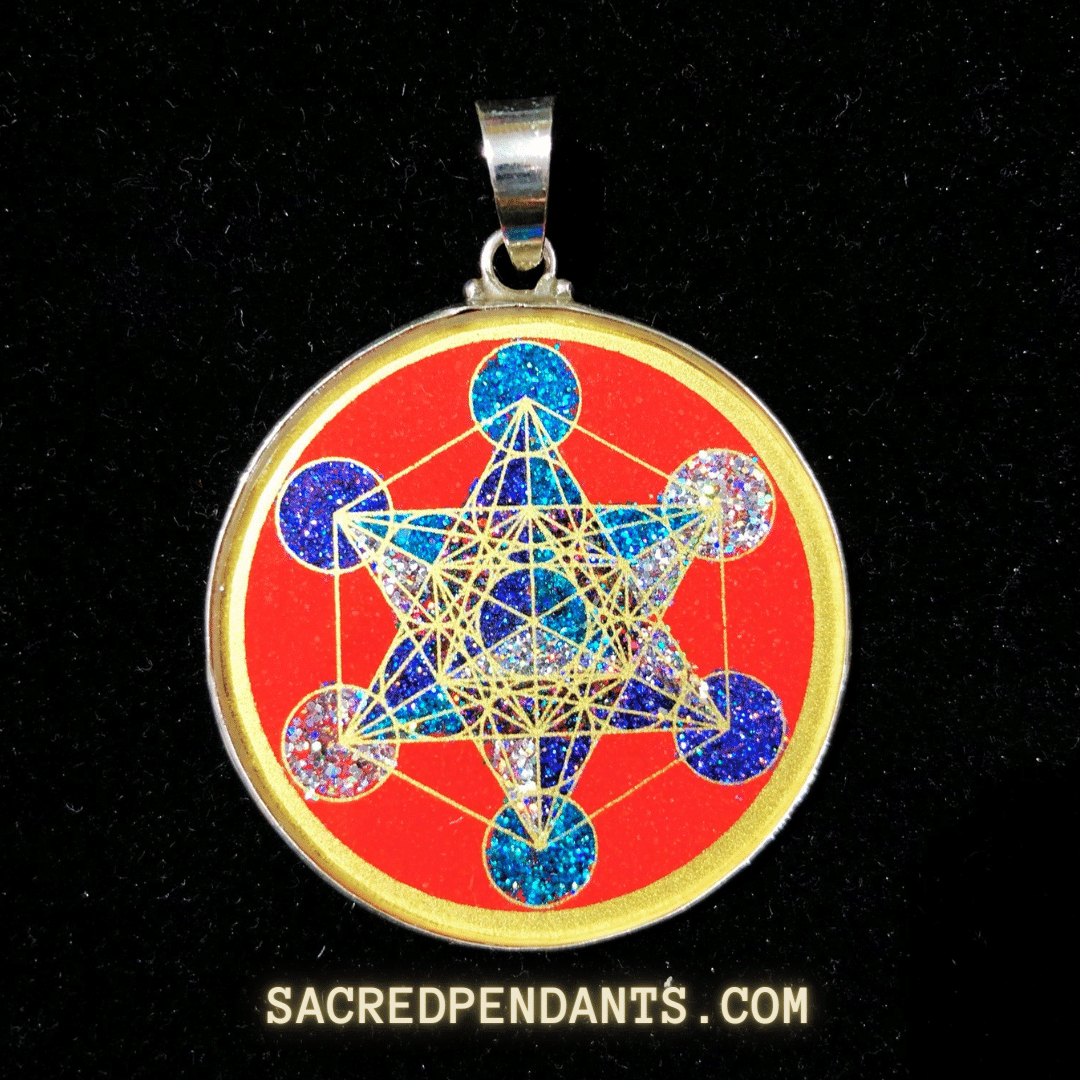Sacred Pendants - Wholesale Individual Charm/Pendant - Metatron’s Cube -Sacred Geometry Gemstone Pendant4
