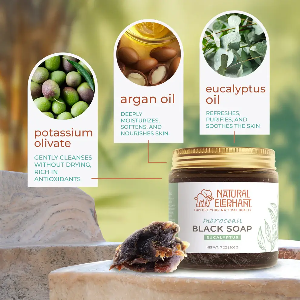 Natural Elephant - Wholesale Zeepblok - Marokkaanse zwarte zeep6