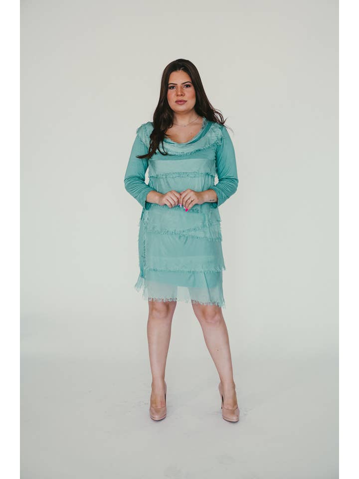 Dance in Paris - Wholesale Dress - Women's - Enchanting Mid Dress Solid with Sleeves
