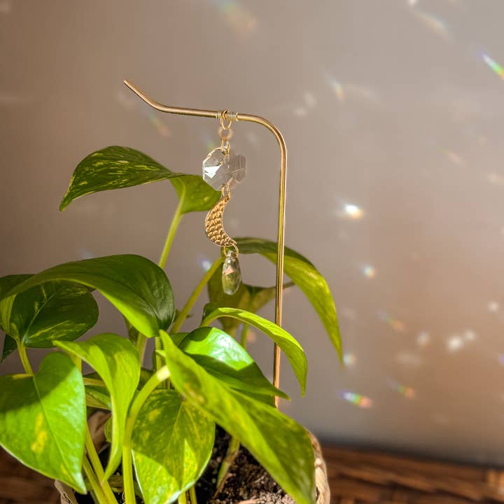 Meraki The Studio Co. - Wholesale Garden/Lawn Stake - Plant Stake | Suncatcher + Moon Charm | Sunlight Reflector2