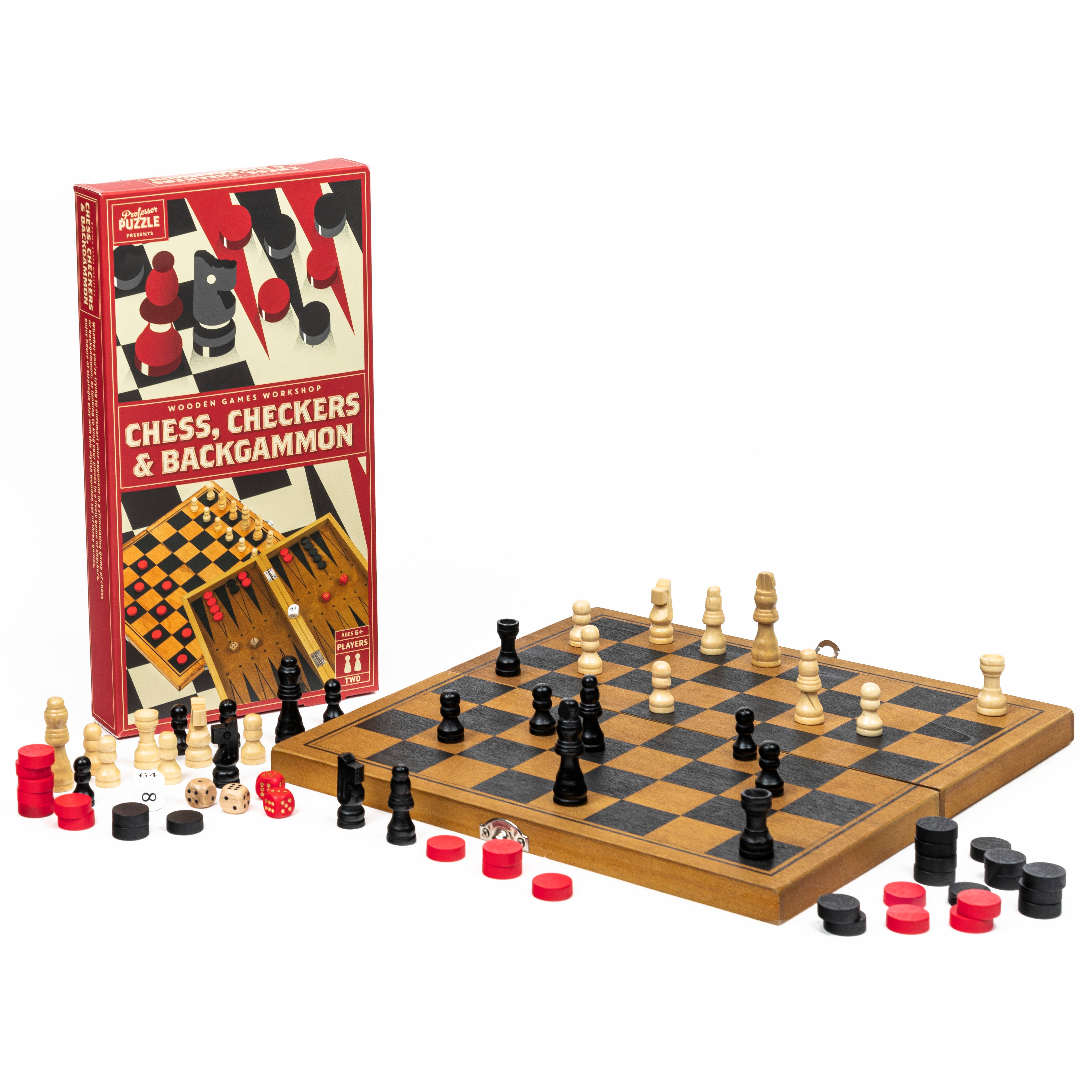 Professor Puzzle USA, Inc. - Wholesale Board Game - Chess, Checkers & Backgammon Games Set of 31