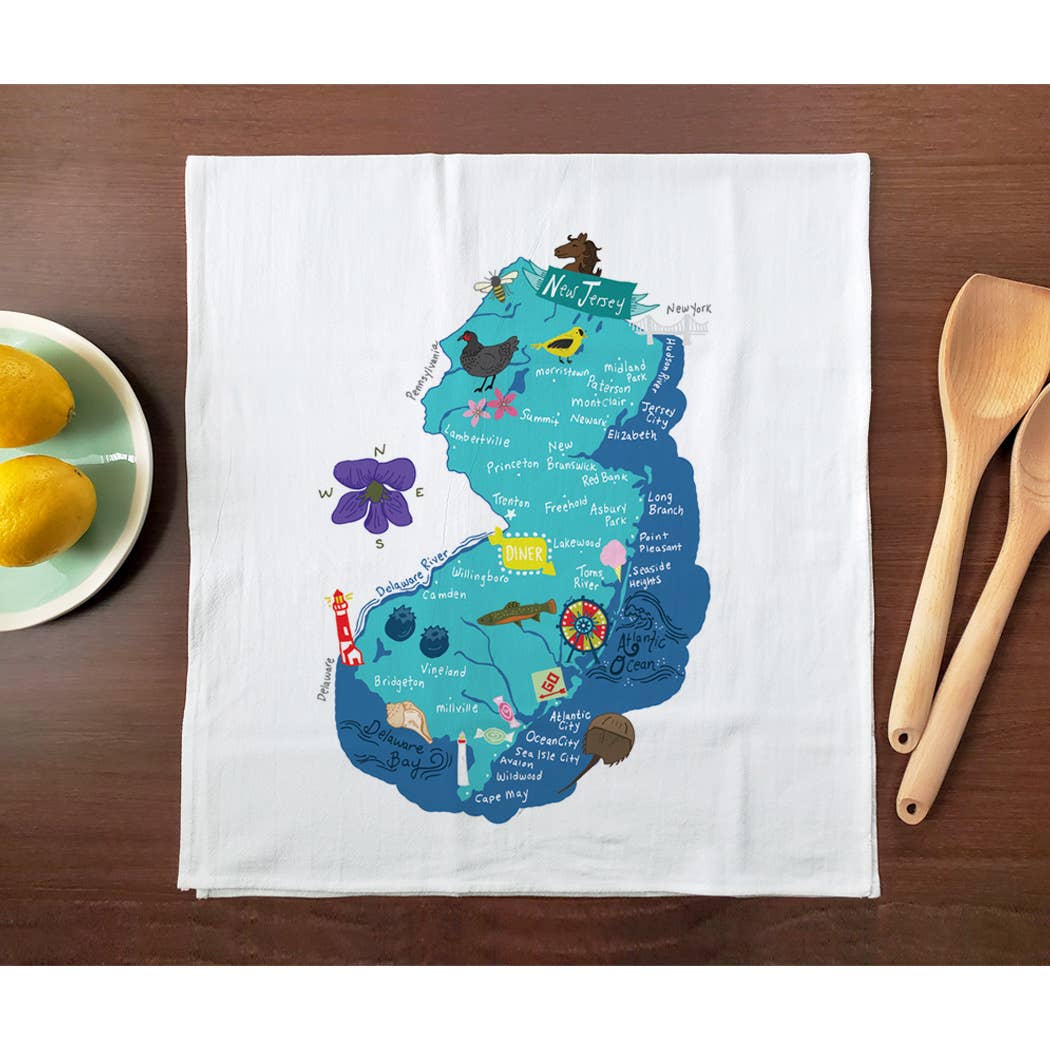 Allport Editions – Engroshandel Viskestykke – Hej USA håndklædeserie - ALLE 50 STATER HER!29