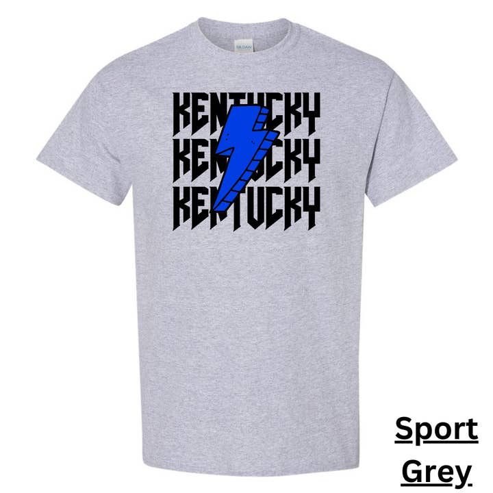 Maglietta per ragazzi Kentucky Kid con 3 interruttori a fulmine blu per la vendita all'ingrosso da parte di Rockin R Apparel