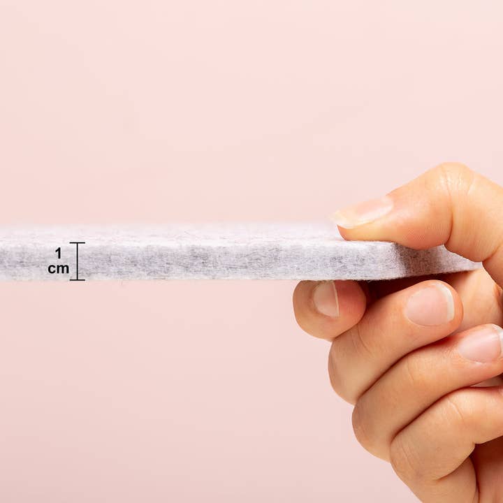 Self-adhesive felt message board (set of 5) - Hexagon/green for wholesale by Funky Felt