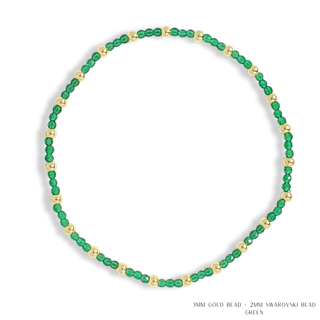 Savvy Bling - Vendita all'ingrosso Bracciale con perline - Bracciale con Perline in Oro e Cristalli Swarovski - Più Colori53