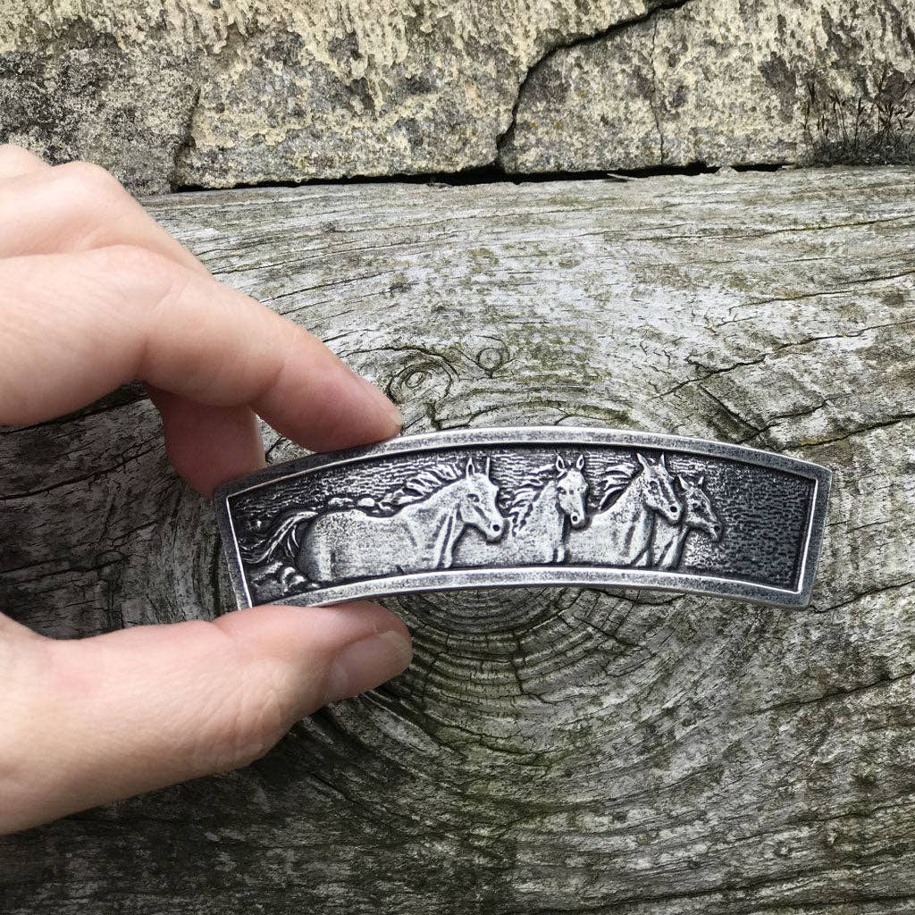 Oberon Design - Wholesale Barrette - Women's - Hair Clip, Barrette, Horses 80mm4