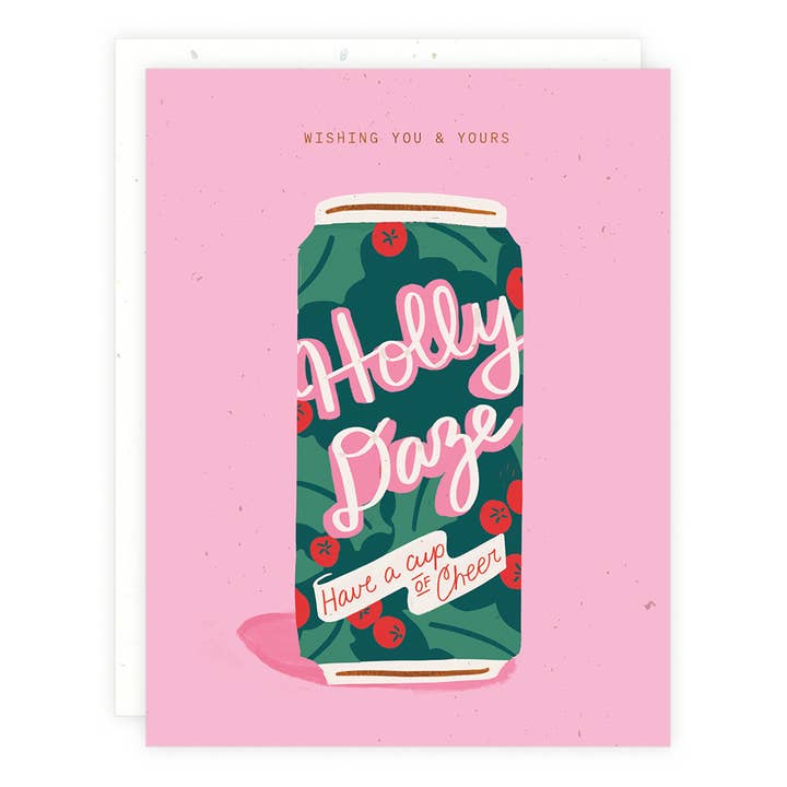 Someday Studio - Wholesale Season's Greetings Card - Holly-Daze