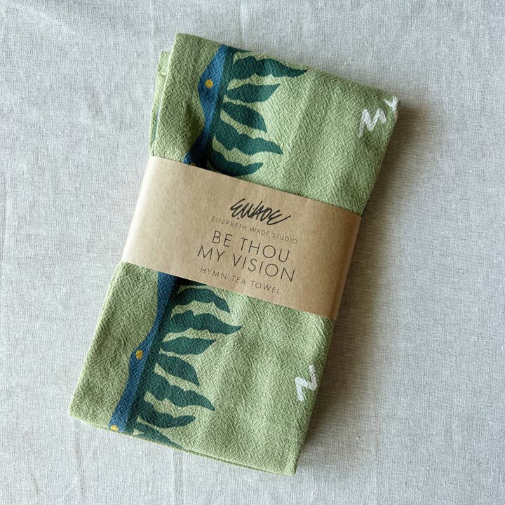 Be Thou My Vision Hymn Tea Towel for wholesale by Elizabeth Wade Studio