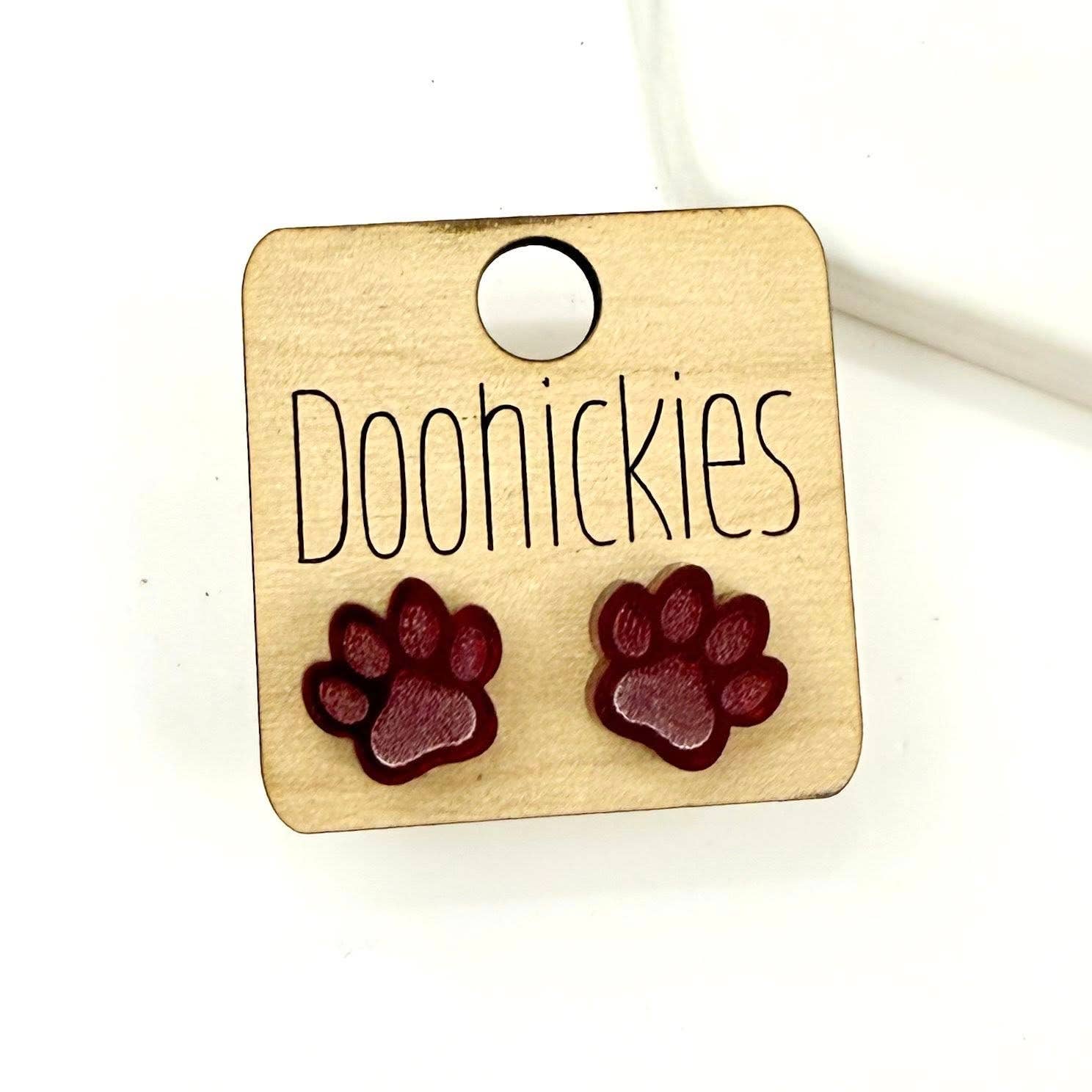 Doohickies - Vente Clous d'oreille - Clous d'oreilles patte miroir esprit d'école 13 mm - Boucles d'oreilles esprit personnalisées - 10 options de couleur0