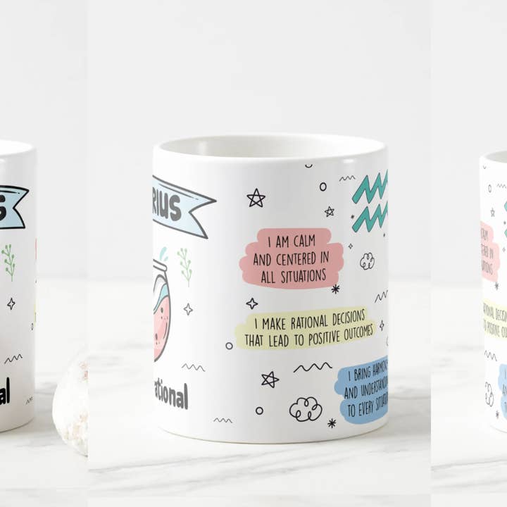 Desi design and chai - Wholesale Coffee Mug - Full wrap Zodiac Mugs | Self Love | Affirmation mugs | 11 oz1