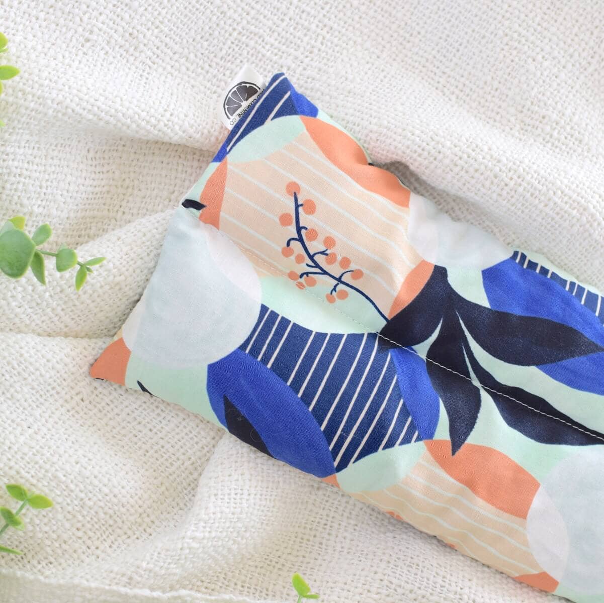 Wild Clementine Co. - Vente Compresses chaud/froid - Coussin chauffant pour le cou, graines de lin chaudes+froides - Cabana Blue1
